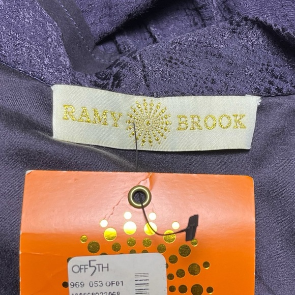 Ramy Brook Meredeth Python Dark Blue Sleeveless Halter Neck Top Size Small - Picture 5 of 9